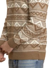 Coffee Off white Design 2426 S Round Pullover